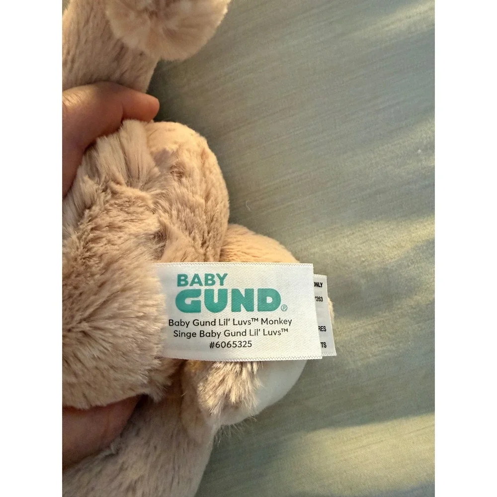 Baby Gund Lil' Luvs Monkey Plush Tan Soft Stuffed‎ Animal 12